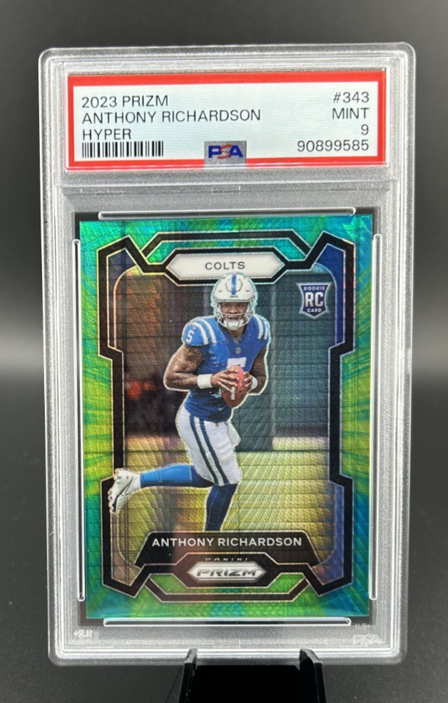 2023 Panini Prizm #343 ANTHONY RICHARDSON Rookie RC HYPER /175 PSA 9 MINT