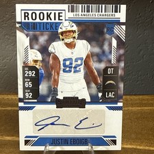 Justin Eboigbe 2024 Contenders Rookie Ticket Auto