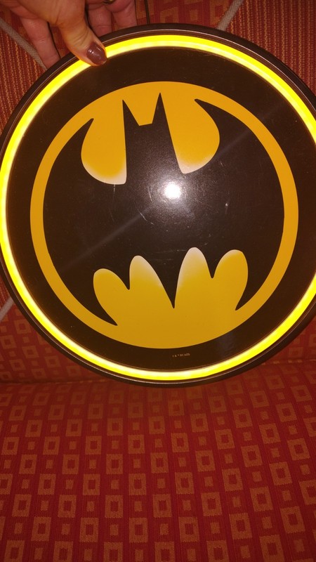 Batman DC Comics Open Road Home Accents Light Up Bat Signal Wall Sign Works
