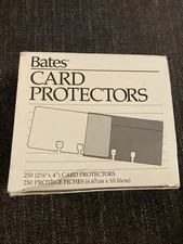 250 ish Bates Clear Transparent Card Protectors CP24-CL  for Rolodex 2 5/8" x 4"