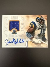 2013 Panini National Treasures Hof 50th Anniversary Patch/Auto Jackie Slater /50