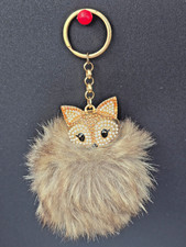 Keychain - Fox Pom Pom Womens Fashion Keyring