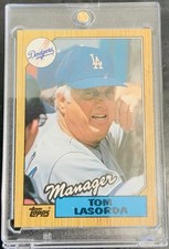 1987 Topps TOM LASORDA Manager Card #493 Los Angeles Dodgers Baseball