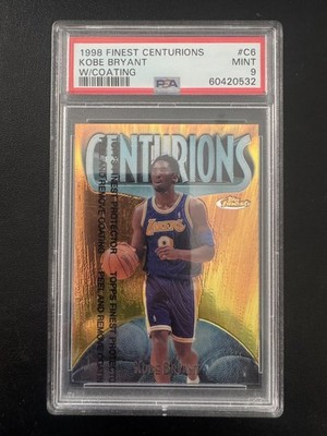 1998-99 Finest Kobe Bryant Centurions w/Coating /500 PSA 9 Mamba #C6 Pop 24