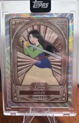 Disney Topps Chrome 2025 Minted Mulan #50 94/100 Bronze Refractor Card 