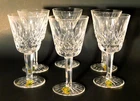 Vtg. Waterford Crystal Lismore Claret Wine Glasses 5 7/8" Set of 6 MINT