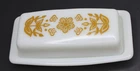 Vtg PYREX Butter Dish MCM Butterfly Gold Pattern 72-B Corelle Compatibles