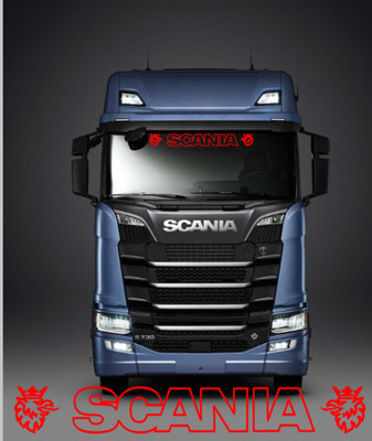 Scania LKW GriffinTruck Sonnenblende Aufkleber/Decal für Fahrerhaus Lightbox außen passend