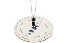 Moon Phase Pendulum Board Dowsing Divination Metaphysical Message Board Wooden C