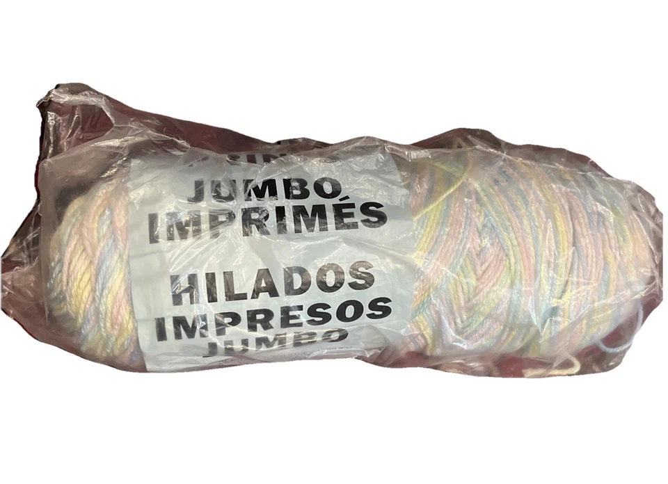 Vtg Caron Jumbo Prints Baby Rainbow Ombré Yarn 10 Oz Skein 100% Acrylic New - Image 2 of 4