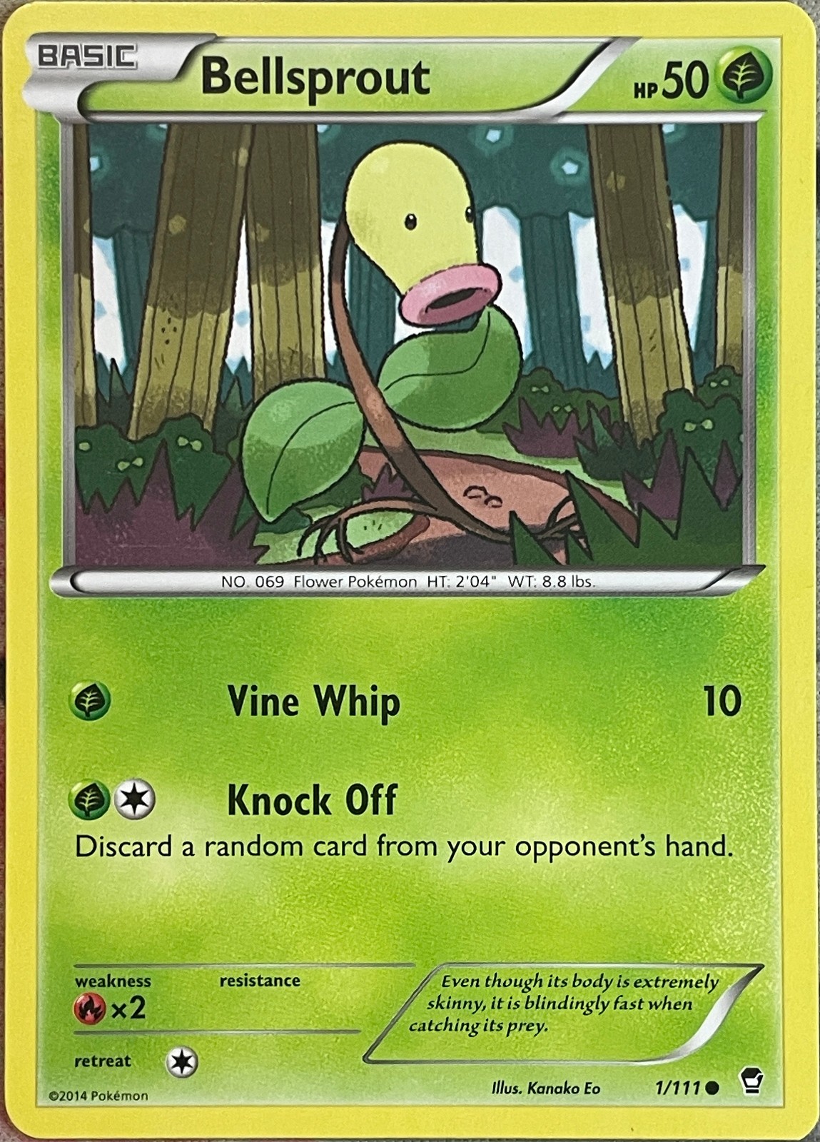 Bellsprout - 1/111 - XY Furious Fists Pokemon 2014