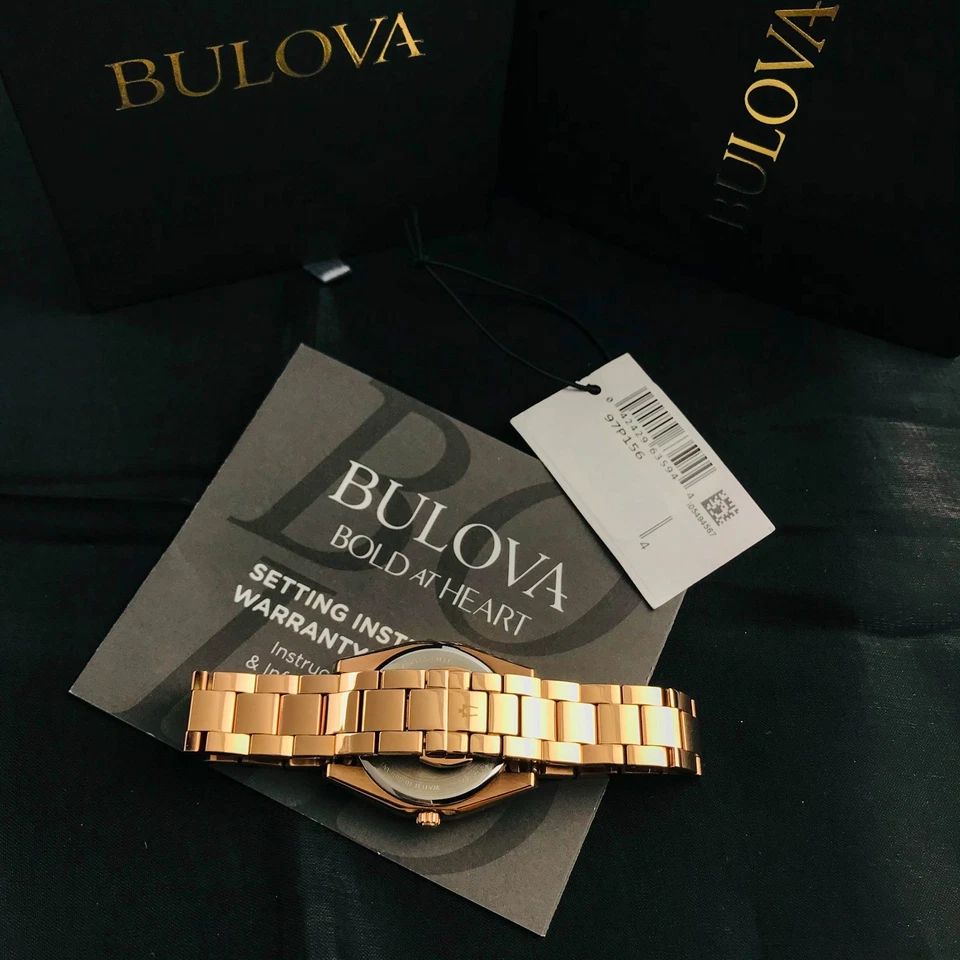 Bulova Surveyor 97P156 Women's Diamond Rose-Gold Tone Gray Dial Steel Watch 31mm - Image 2 of 4