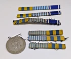 ANTIQUE MILITARY SERVICE KOREA RIBBONS & MEDAL WW2