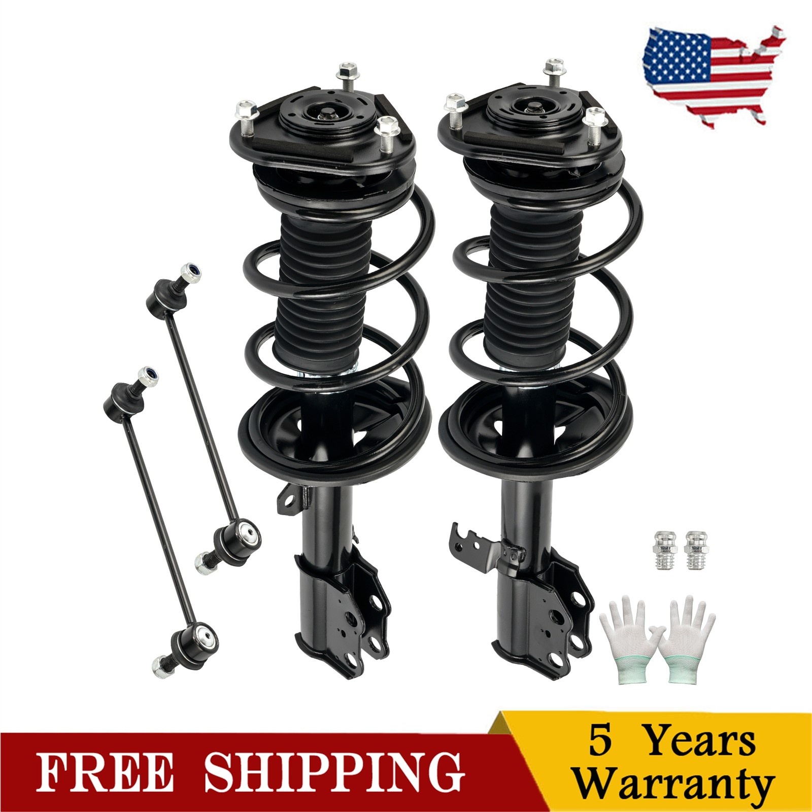 Front Complete Struts Sway Bar End Links For Toyota Corolla 2009 2010-2013 1.8L