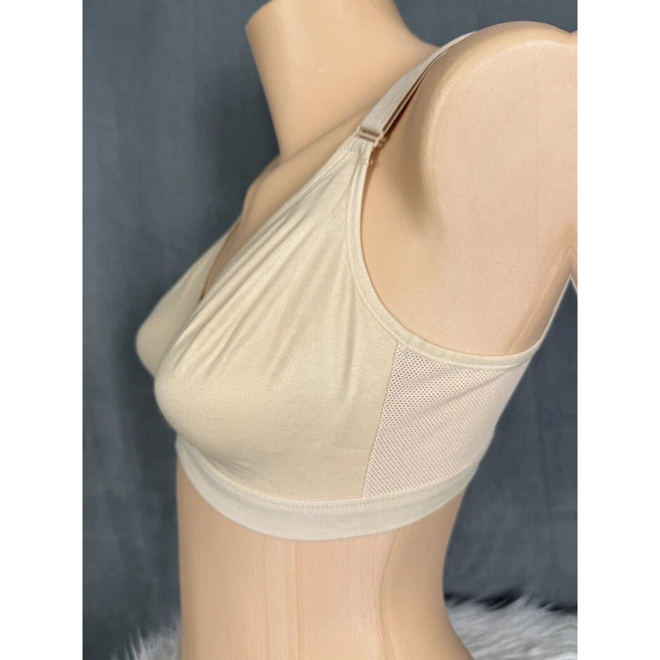 Vintage Lilyette Bra Size 34D Unlined Wireless Beige Style 847 Adjustable Strap - Image 4 of 4