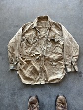 Vintage 50s Pennys Big Mac Vat Dyed Chambray Work Shirt Thrashed Zombie Large