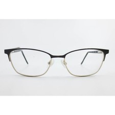 Bulova Narita Black Gold Cat Eye Eyeglasses Frames 53-16-140 Crystal Accents