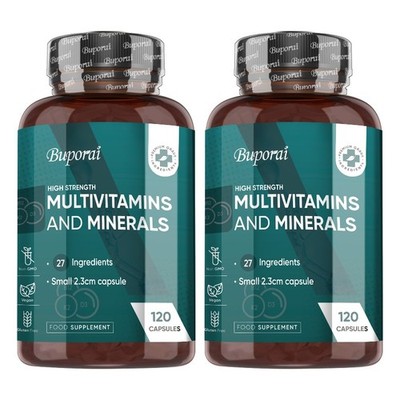 Multivitamins and Minerals 240pcs, Relieve Fatigue,Provide Nutrients,Bone Health