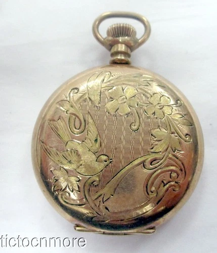ANTIQUE WALTHAM SEASIDE MODEL 1891 7j 0s PENDANT HUNTER CASE POCKET WATCH 1906