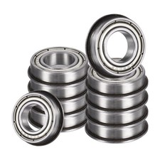 5Pcs F6800ZZ Flanged Ball Bearing, 10x19x5mm Double Shielded Deep Groove Bearing