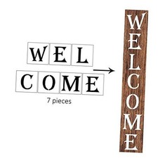 Welcome Stencil - Large Letter Stencils for Porch Sign, Reusable for Painting