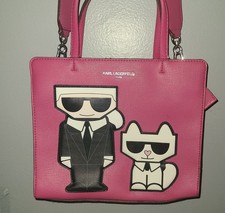 KARL LAGERFELD PARIS CROSSBODY PURSE/BAG PINK...