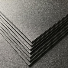 Pack of 2 ABS Plastic Sheet, Black Plastic Sheet 8" X 12" X 1/8" Thick 3Mm Rig