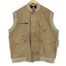 St John's Bay 90s Cotton Corduroy Hunting Vest Brown Men's Vintage Ages 14