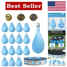 16 Pack Large Pool Cover Weights - Durable, Leakproof Winter Protection