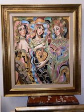 Tableau 12F 61x50 Khmeleva Elena Peintre Russe Cadre D art