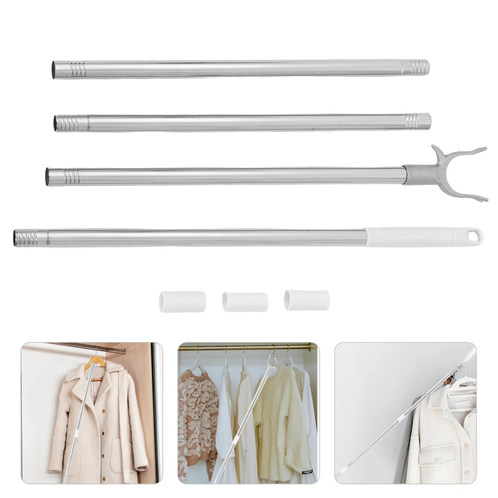VETEMENTS Binario per Vestiti Palo per Portare Indumenti Armadio Pali per Appendere con Gancio