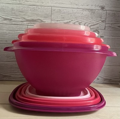 Tupperware Heritage Collection 8 Pc Servalier Set Shades of Pink NEW