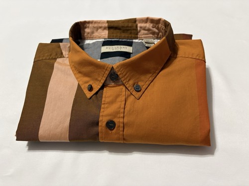 BURBERRY Shirt IP Check Large L Orange - Afbeelding 18 van 19