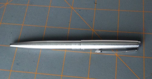 PARKER 45 Flighter Stainless Steel Cap Actuated Ballpoint w/ "Knurled" Grip