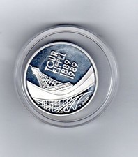 FRANCE 5 FRANCS TOUR EIFFEL 1889 1989 Commémo NEUF UNC KM.968 12gr ARGENT SILVER