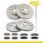 Front Rear Drilled&Slotted Disc Brake Kit for Ford Mustang 2005-2010