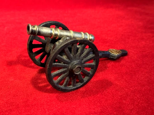 ANTIQUE DIE CAST CIVIL WAR / ANTIETAM / MINI CANNON REPLICA 5" X 2.5" X 2.5"