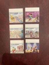 Disney Stamps Places France Serie Set of 6 Stamps Mint NH