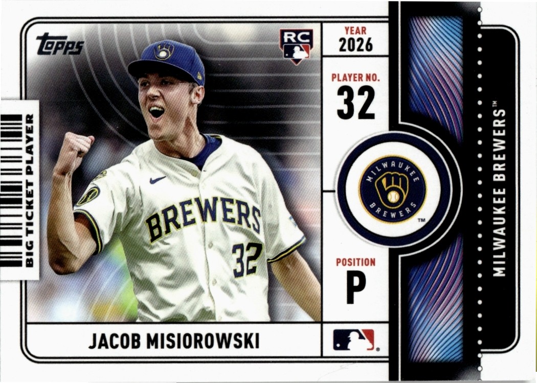 Jacob Misiorowski 2026 Topps - Big Ticket Players #BTP-2 - Milwaukee Brewers