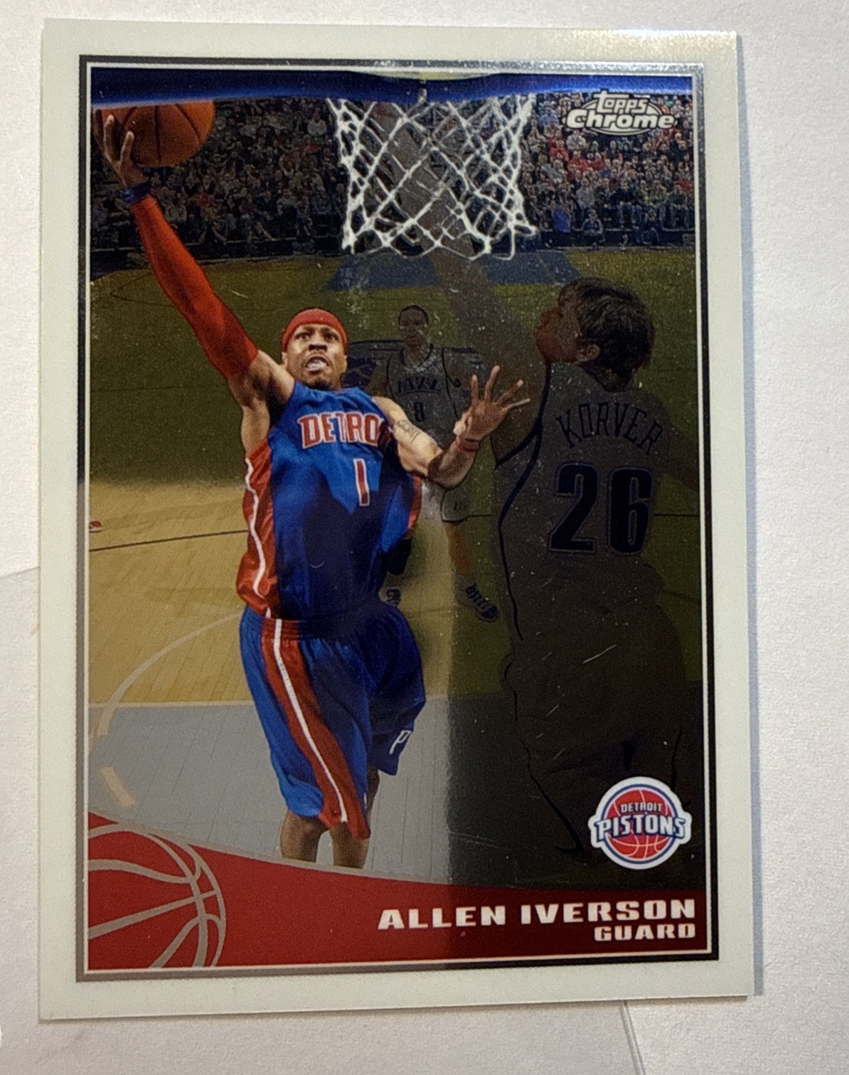 2009/10 Topps Chrome Allen Iverson #/999 Detroit Pistons #28 Basketball