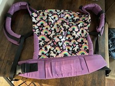 Tula Toddler Carrier Purple Rainbow Unicorn Adjustable Straps Front Pocket