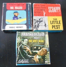 Vintage Lot 8mm Films: Mr. Magoo - Frankenstein Wolf Man - Scrappy  Little Pest
