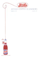 Pepsi Cola -= Bottling Company of Jonesboro, Arkansas - Letterhead - 4 Pieces