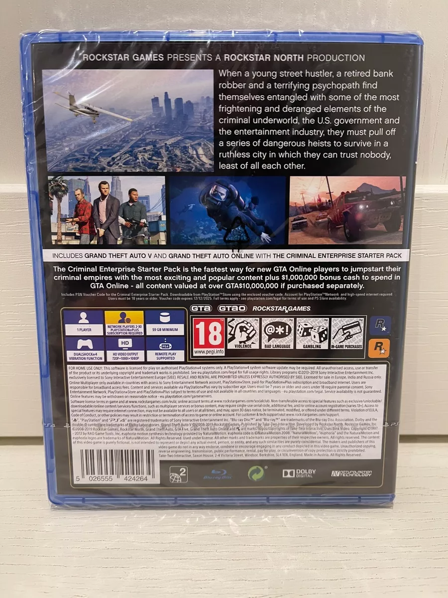 Grand Theft Auto V (GTA 5) Premium Edition-ps4 - ROCKSTAR GAMES