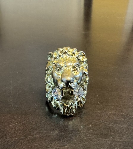 New Authentic Gucci Lion Head Stone Ring Size IT 16 / US 7.5 - Afbeelding 4 van 14