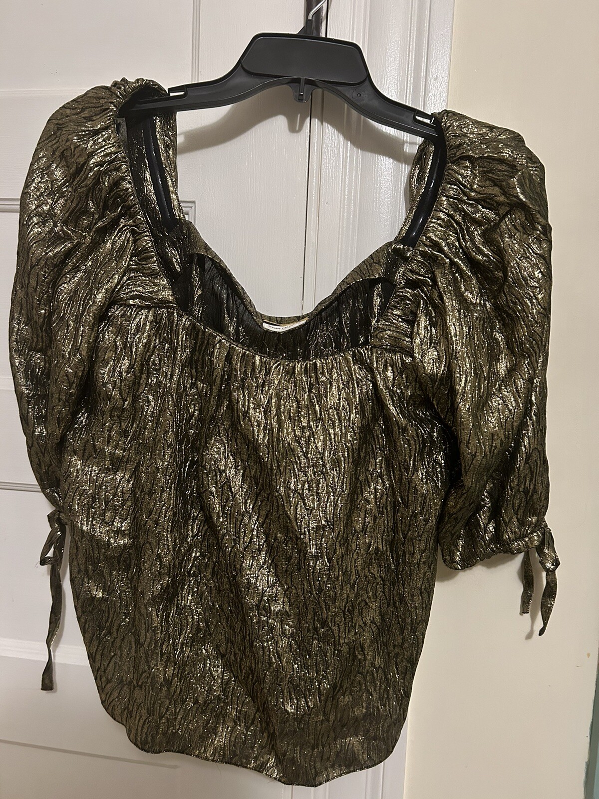 SAINT LAURENT CAMICETTA JACQUARD METALLICA ORO