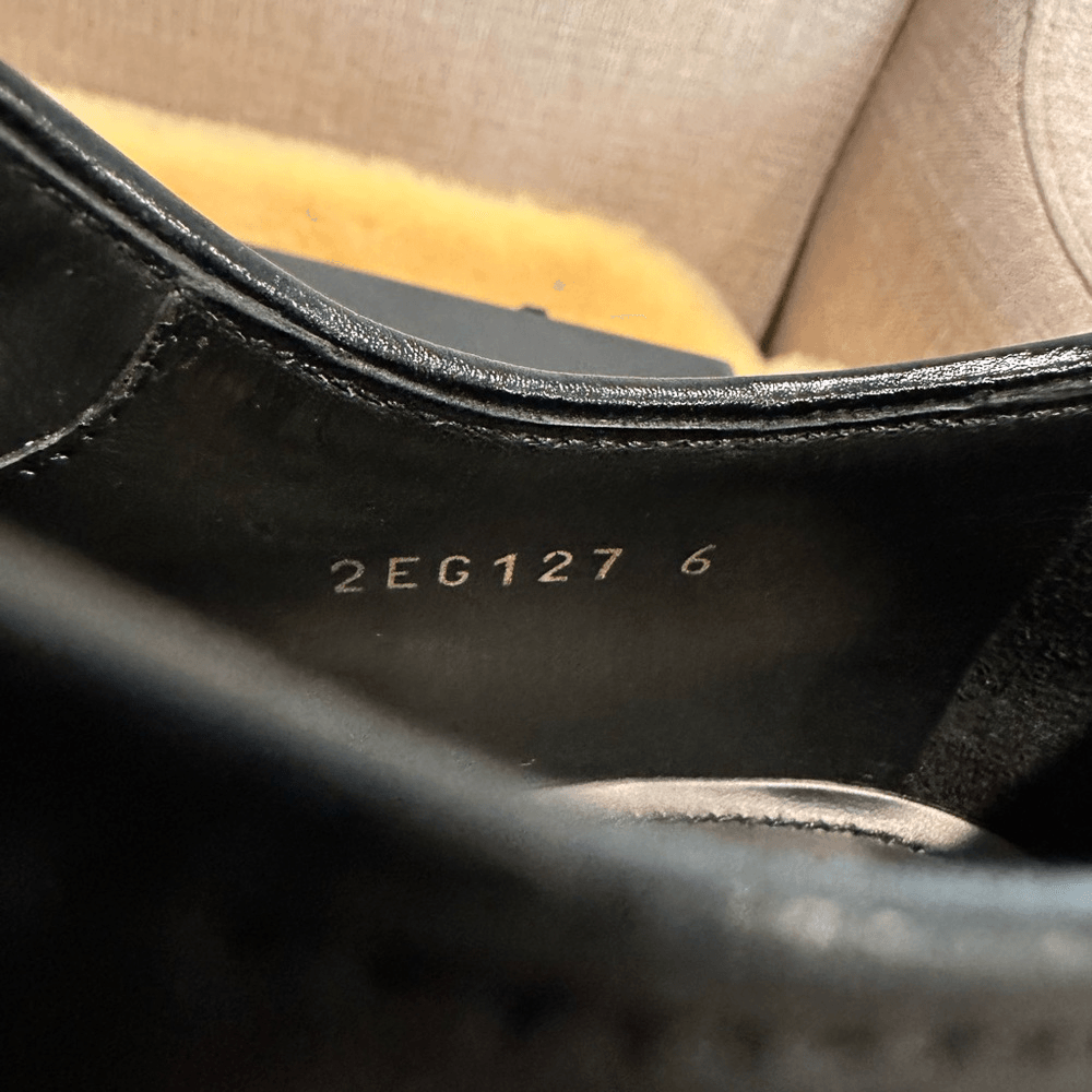Prada round toe brushed leather oxfords size 6, EU 38,5-39  display picture 1