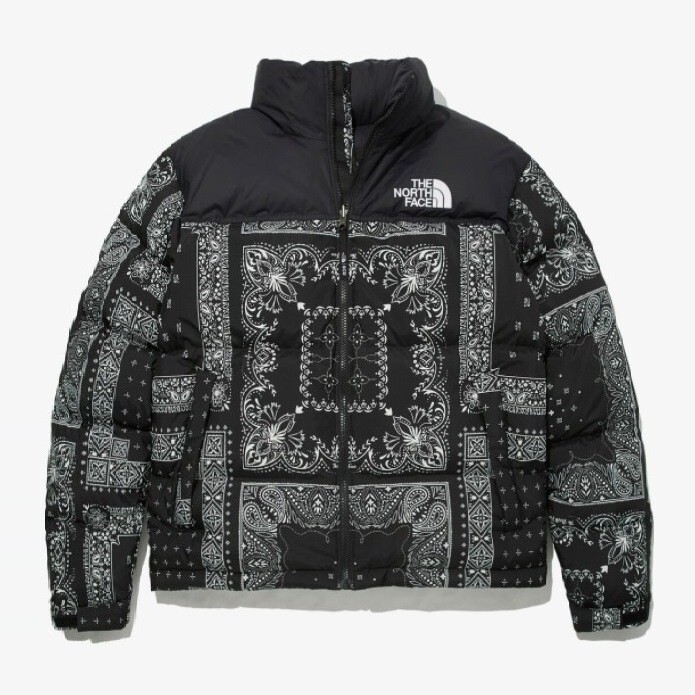 ノースフェイス ヌプシ ダウン NOVELTY NUPTSE バンダナ THE NORTH FACE バンダナ柄 ダウンジャケット