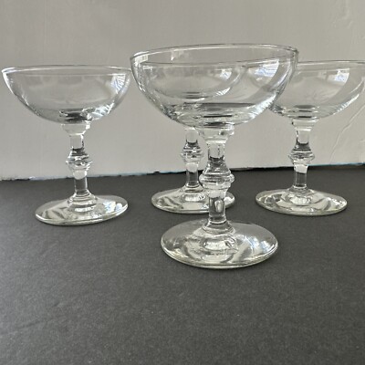 Champagne Glasses W/ Disk Stem (Set Of 4).  Anytime, Holidays/ New Years