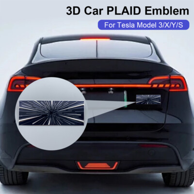 Cornice Porta Targa 3D Per Tesla | Telaio In Acciaio Inox Nero Opaco, Facile Installazione - 4